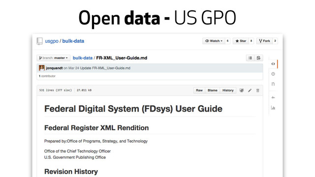 Open data - US GPO
