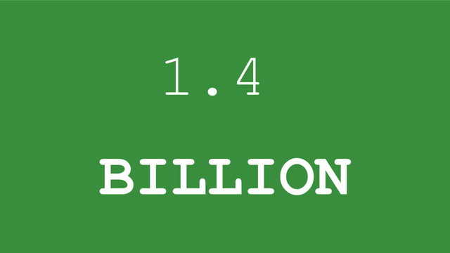 1.4
BILLION
