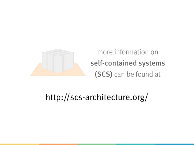 http://scs-architecture.org/
more information on
self-contained systems
(SCS) can be found at
