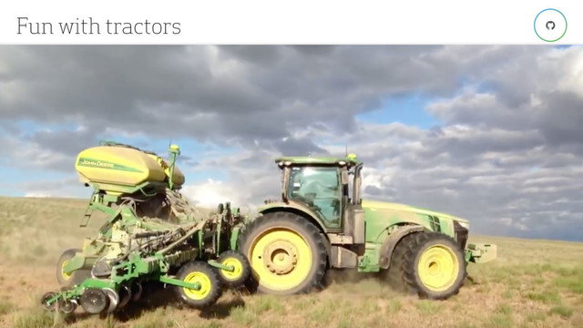 the best way to build and ship software
Fun with tractors
6
"
