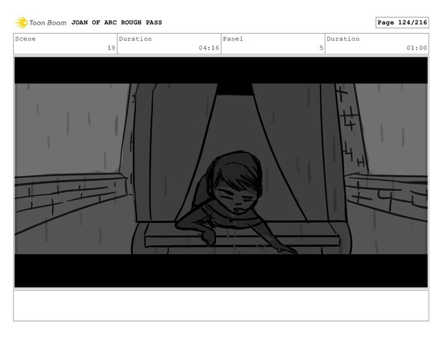 Scene
19
Duration
04:16
Panel
5
Duration
01:00
JOAN OF ARC ROUGH PASS Page 124/216
