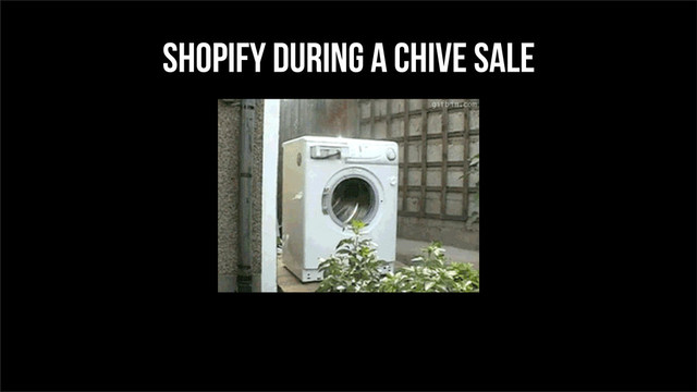 Shopify during a chive sale
