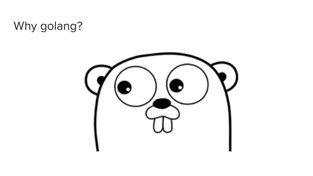 Why golang?
