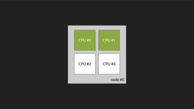 node #0
CPU #0 CPU #1
CPU #2 CPU #3
