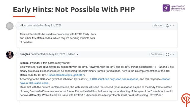 Early Hints: Not Possible With PHP
