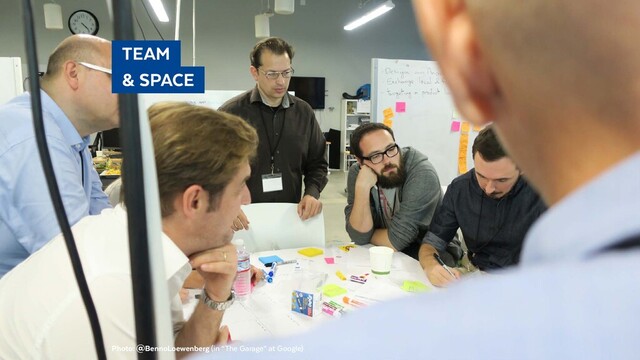  TEAM 
 & SPACE 
Photo: @BennoLoewenberg (in “The Garage” at Google)
