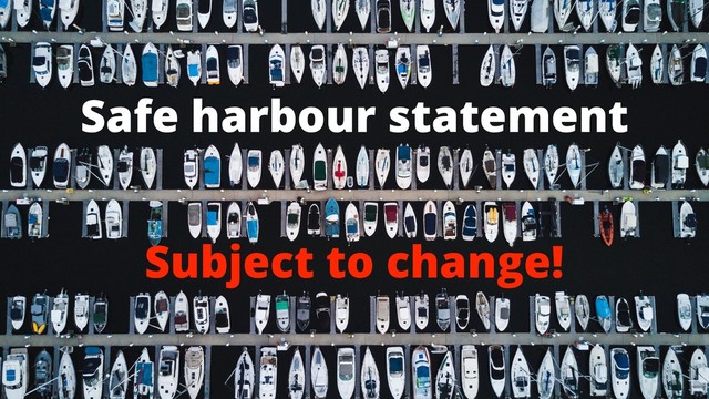 Safe harbour statement
Subject to change!

