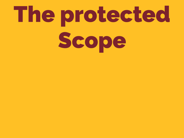 The protected
Scope

