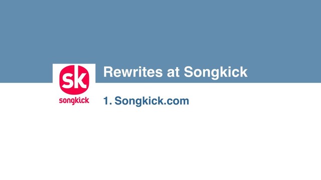 Rewrites at Songkick
1. Songkick.com
