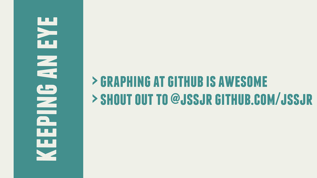 keeping an eye
> graphing at github is awesome
> shout out to @jssjr github.com/jssjr
