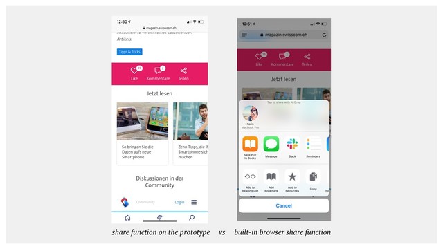 share function on the prototype vs built-in browser share function
