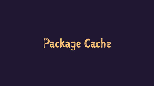 Package Cache

