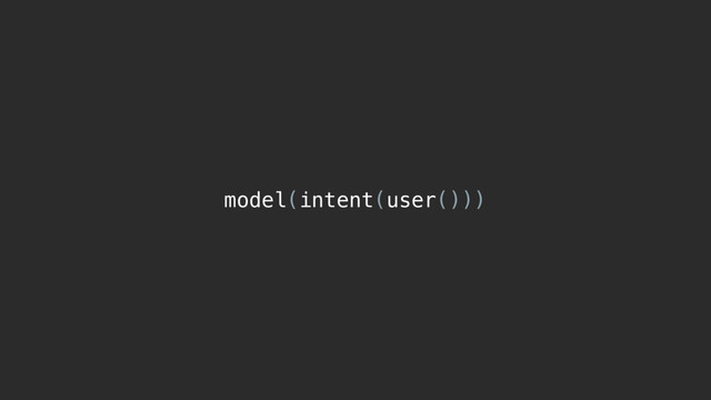 model(intent(user()))
