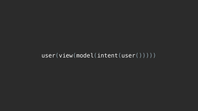 user(view(model(intent(user()))))
