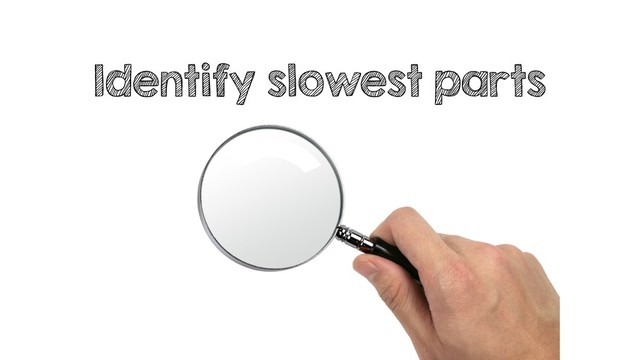 Identify slowest parts
