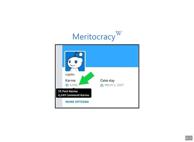 Meritocracy
Meritocracy

6
6 .
. 3
3
