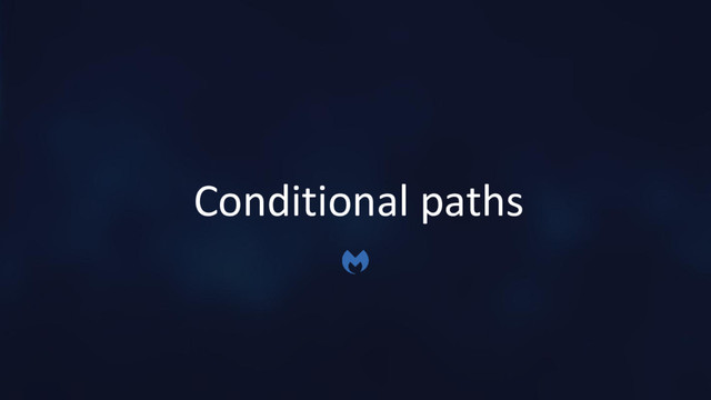 Conditional paths
