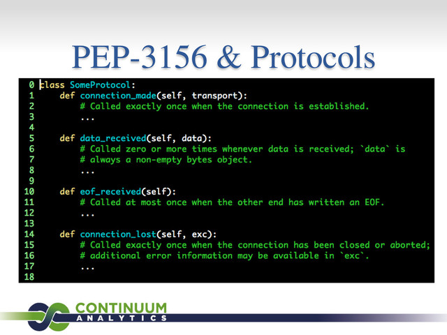 PEP-3156 & Protocols
