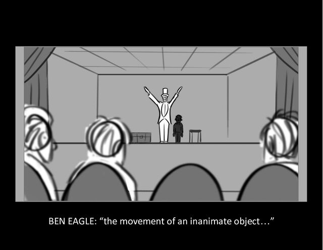 BEN EAGLE: “the movement of an inanimate object…”
