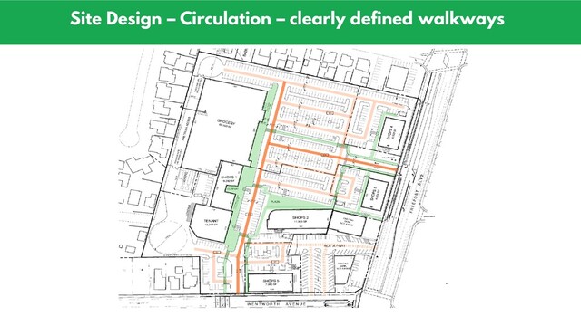 Site Design – Circulation – clearly defined walkways
