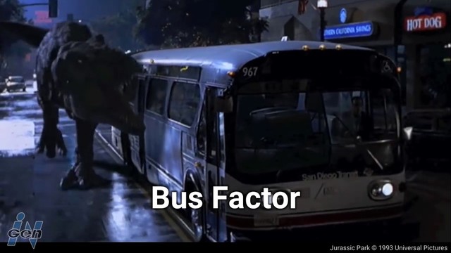 Jurassic Park © 1993 Universal Pictures
Bus Factor
