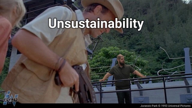 Jurassic Park © 1993 Universal Pictures
Unsustainability
