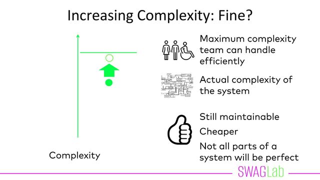 👍
Increasing Complexity: Fine?
