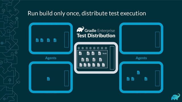 Run build only once, distribute test execution
