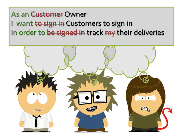 As an Customer Owner
I want to sign in Customers to sign in
In order to be signed in track my their deliveries
