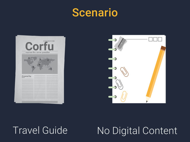 Travel Guide No Digital Content
Scenario
