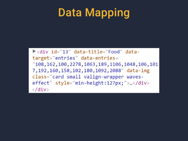 Data Mapping
