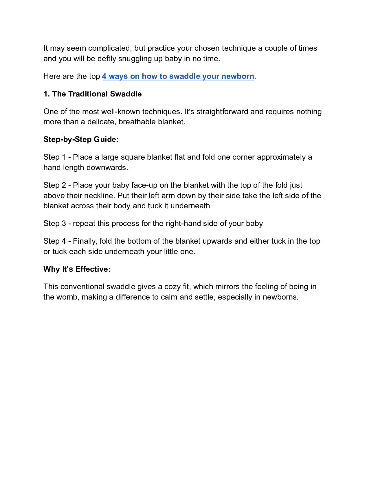 4 Best Ways on How to Swaddle a Newborn Baby Sprootbaby Speaker Deck