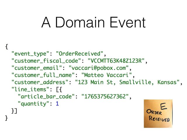 A Domain Event

