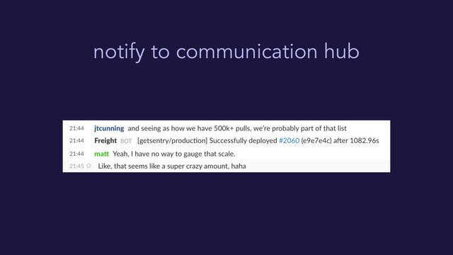 notify to communication hub

