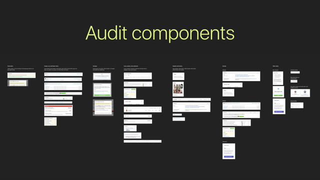 Audit components

