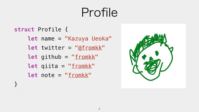 1SPpMF
struct Profile {
let name = "Kazuya Ueoka"
let twitter = "@fromkk"
let github = "fromkk"
let qiita = "fromkk"
let note = "fromkk"
}
•
2
