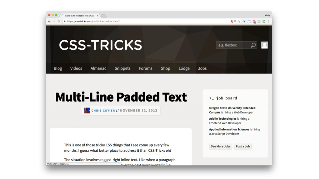 Multi-Line Padded Text  CSS-Tricks - CSS-Tricks