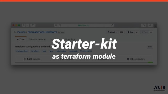 Starter-kit
as terraform module
