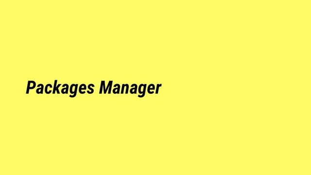 Packages Manager
