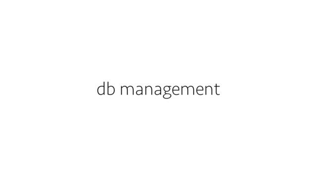 db management

