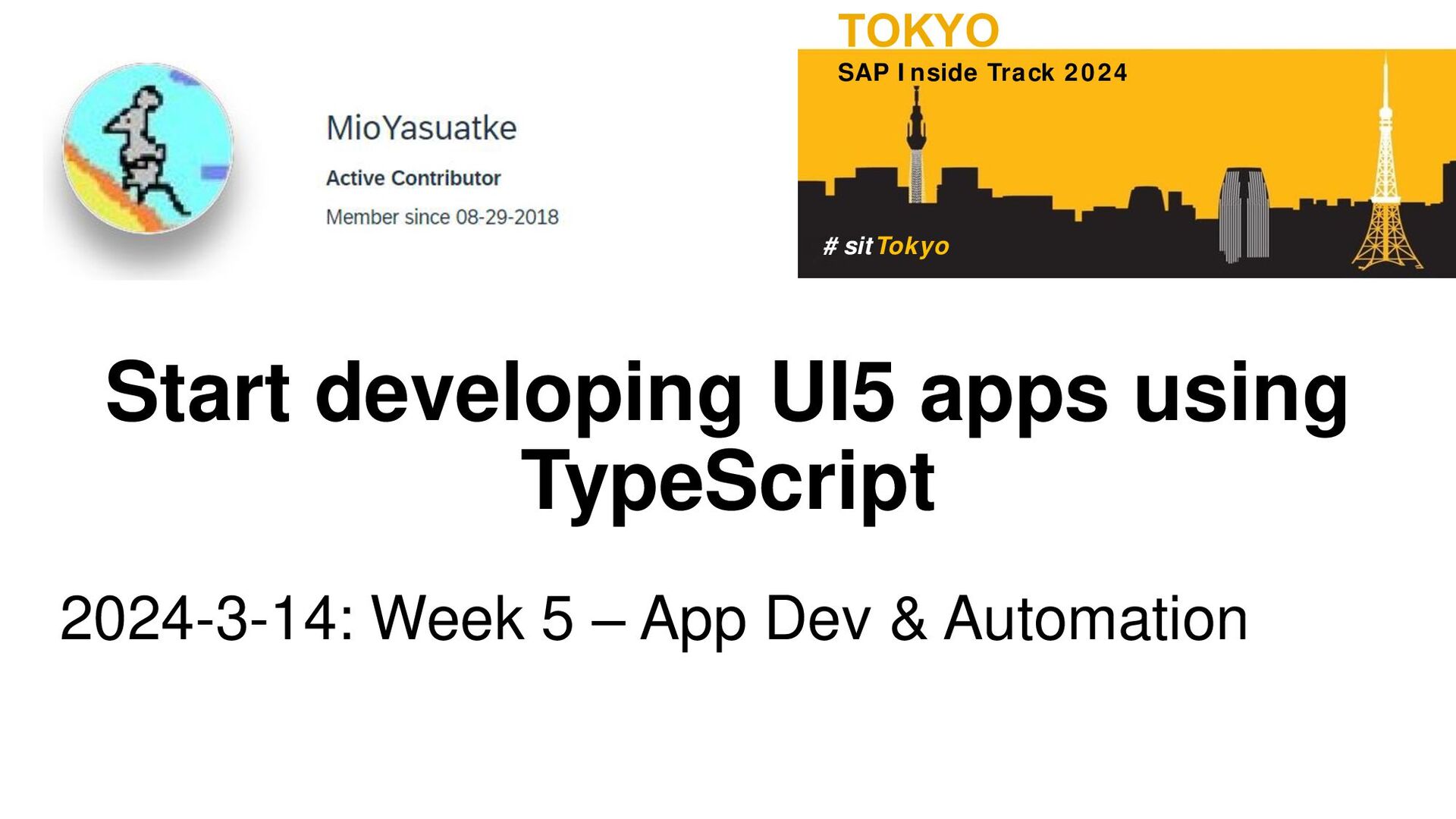 Start Developing UI5 Apps Using TypeScript - Speaker Deck