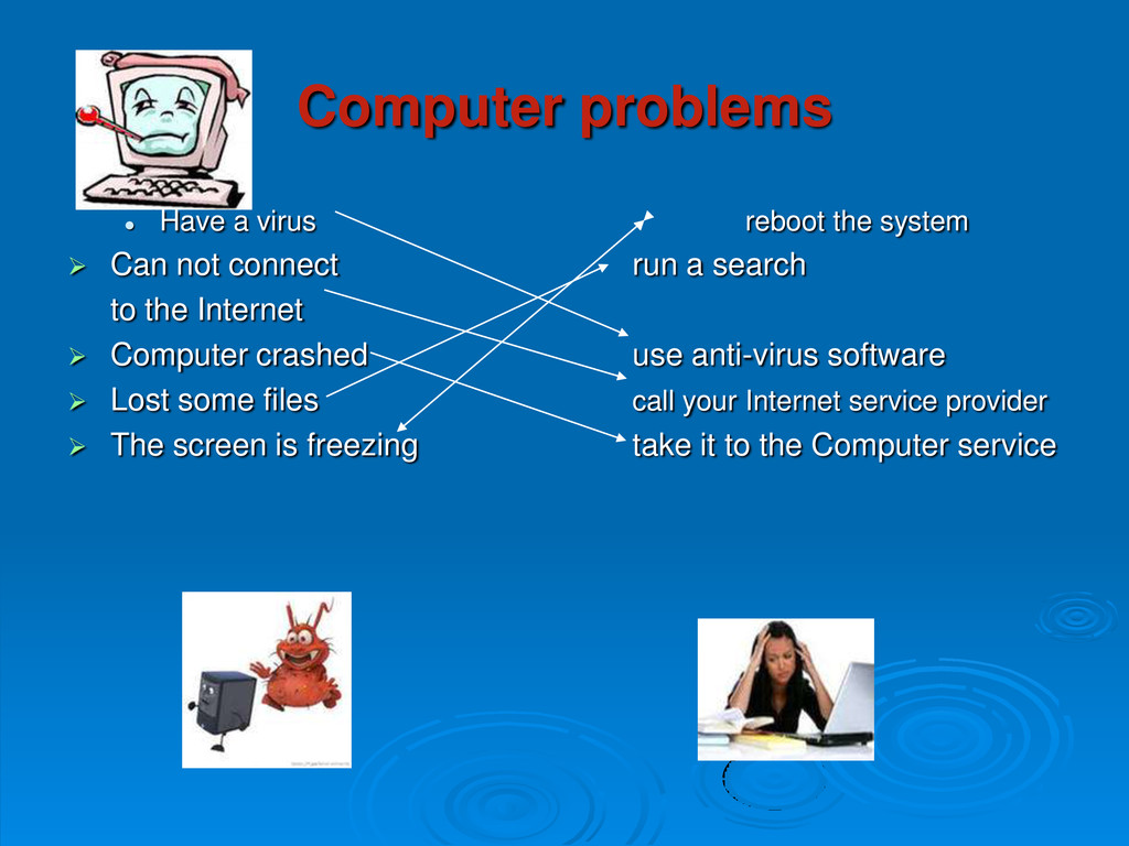 I can t to the internet. Computer problems. Проблемы с компьютером. Проблемы по теме компьютер. Computer problems Spotlight 9 презентация.