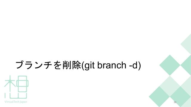 ブランチを削除(git branch -d)
56
