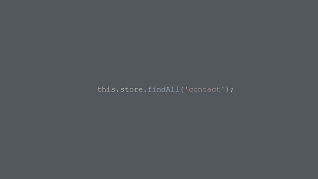this.store.findAll('contact');

