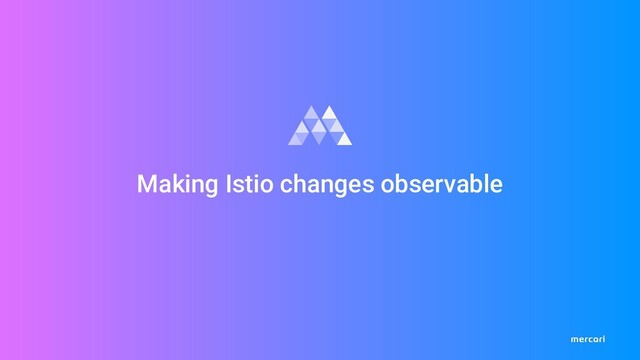 Making Istio changes observable
