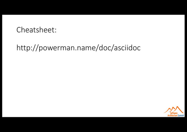 Cheatsheet:
http://powerman.name/doc/asciidoc
