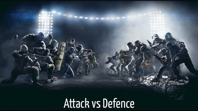Defenders vs Attackers
…
different perspectives
Attack vs Defence

