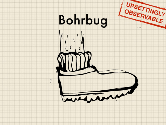 Bohrbug
UPSETTINGLY
OBSERVABLE
