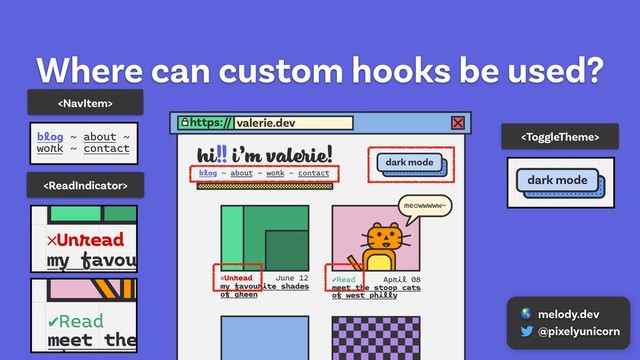 Where can custom hooks be used?



