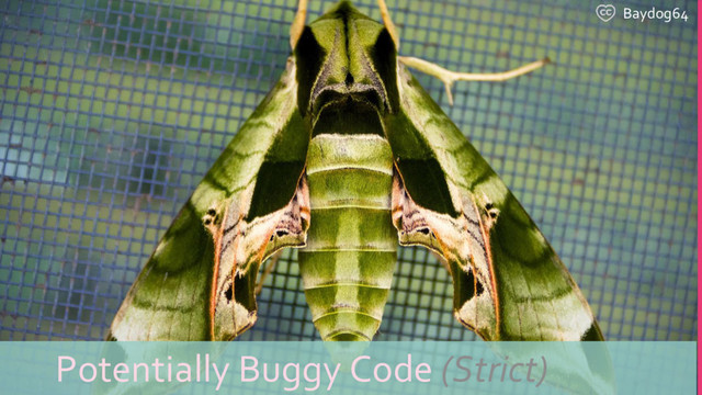 Baydog64
Potentially Buggy Code (Strict)
